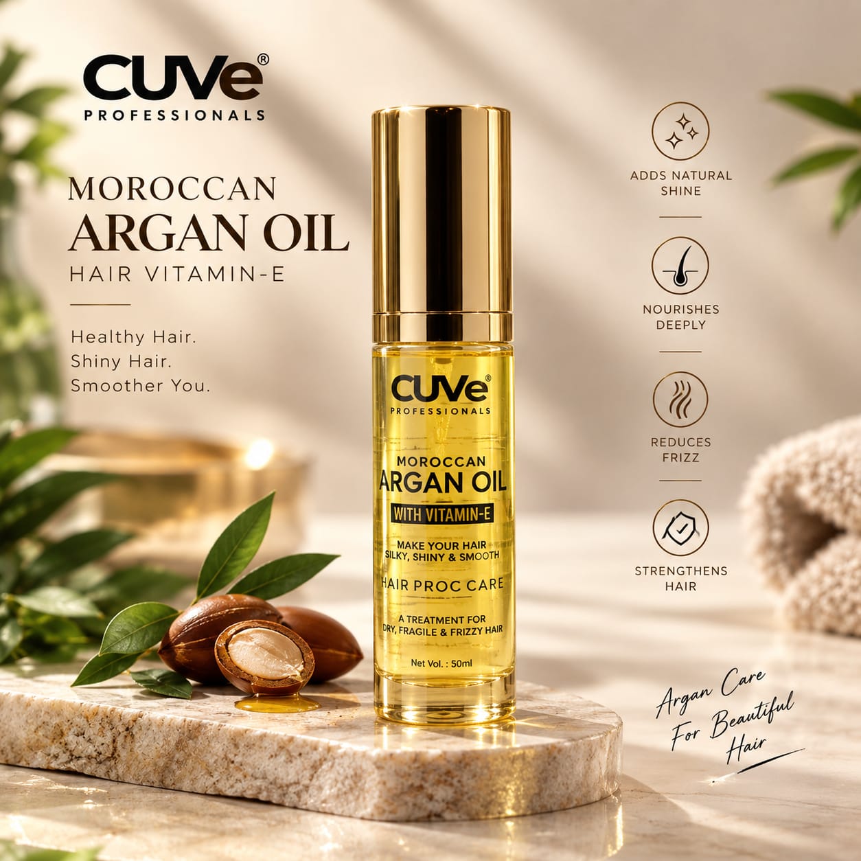 CUVe Moroccan Argan Oil with Vitamin-E
